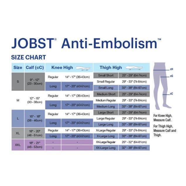 Jobst Anti-EM/GP Knee-Hi Stockings Size Regular Small