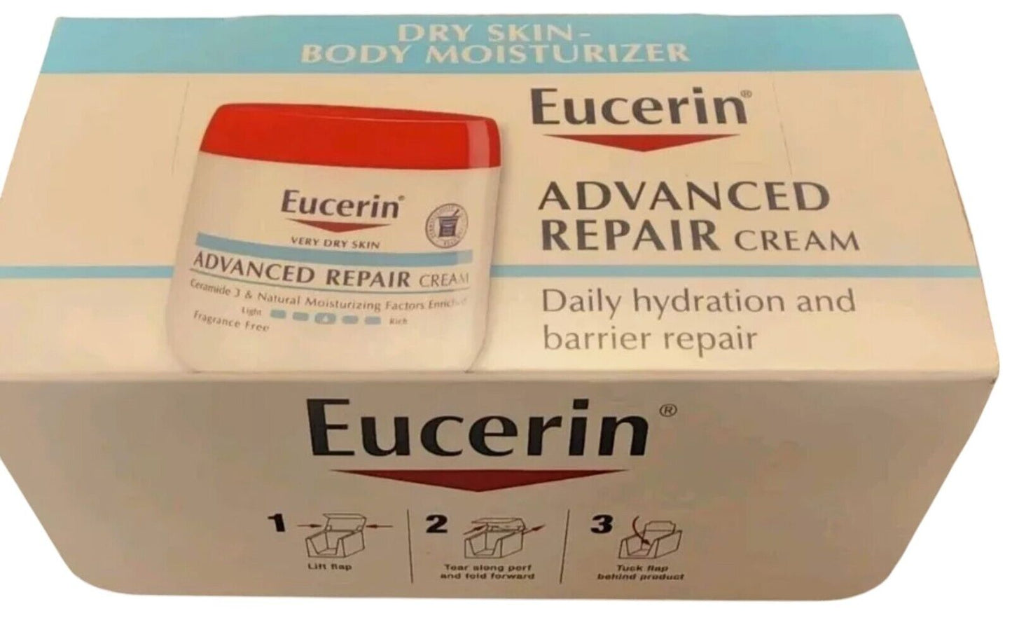 Eucerin Advanced Repair Cream .25 Oz Travel Jars Box of 16