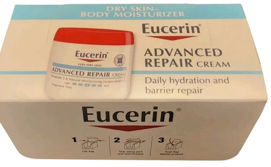 Eucerin Advanced Repair Cream .25 Oz Travel Jars Box of 16