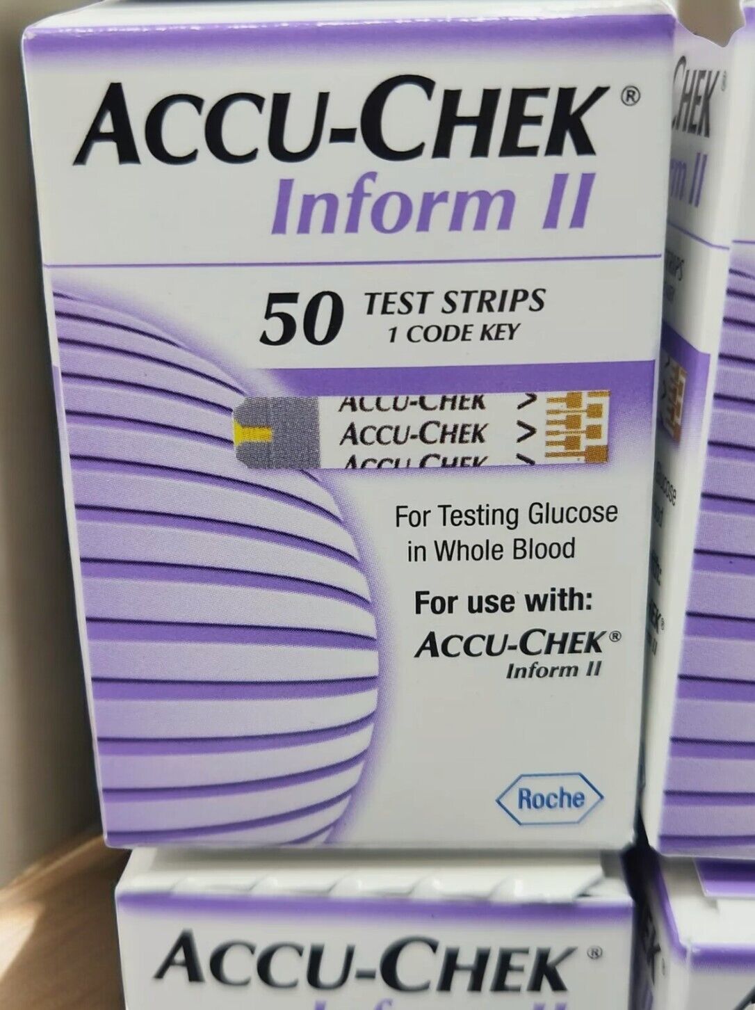 2 Pack Accu-Chek Inform II Blood Glucose Test Strips 50 ea./100 Total Exp 03/25