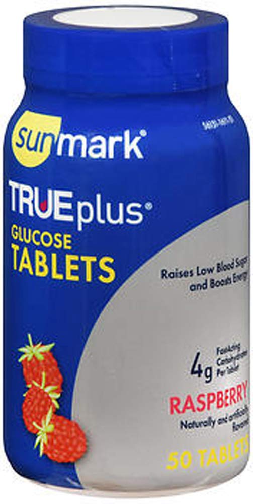 Sunmark Glucose Tablets Raspberry 50 Tablets