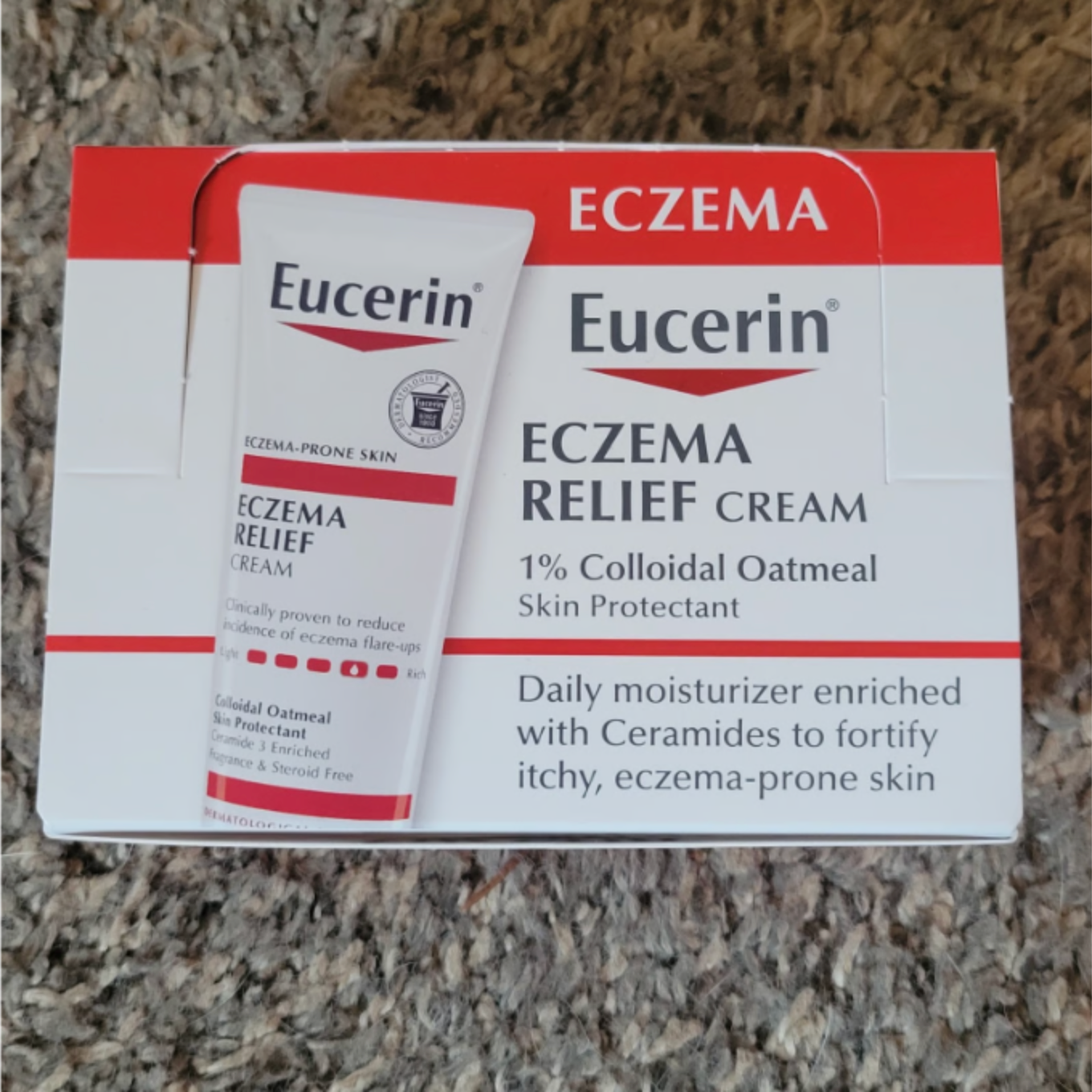 Eucerin Eczema Relief Cream Sample Travel Tubes 0.35 Oz Box of 16