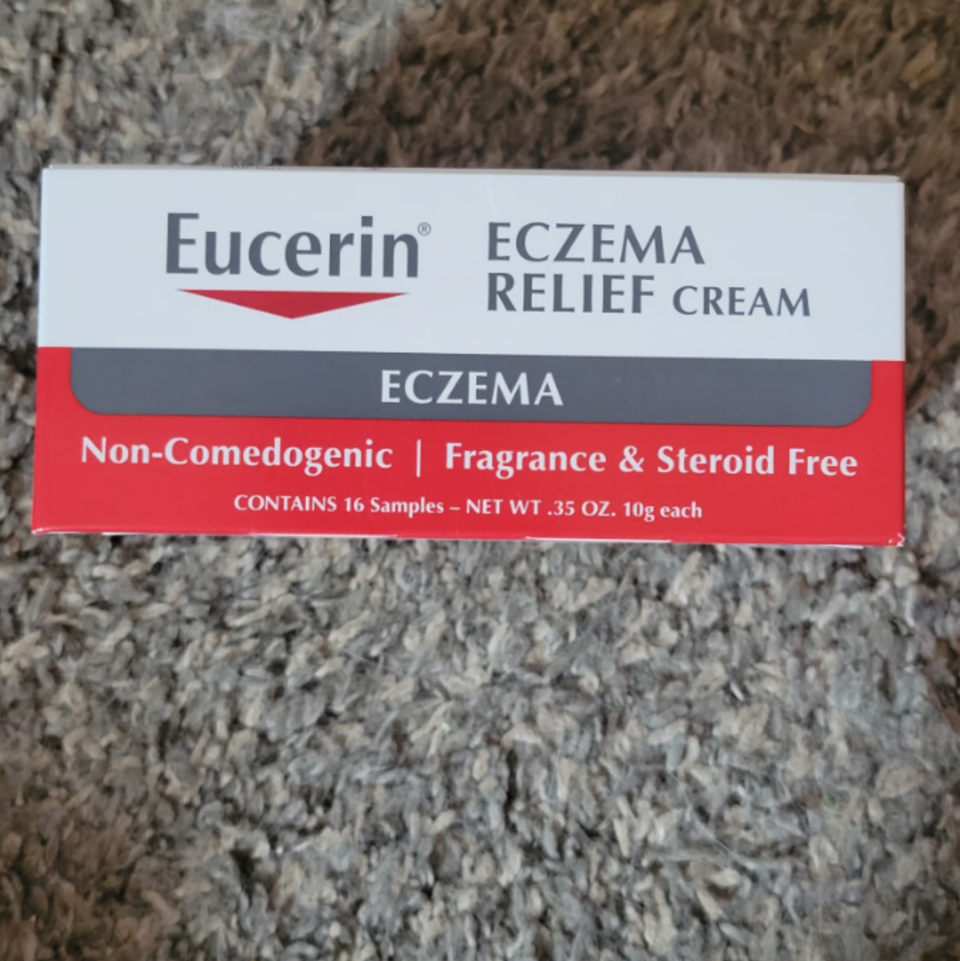 Eucerin Eczema Relief Cream Sample Travel Tubes 0.35 Oz Box of 16