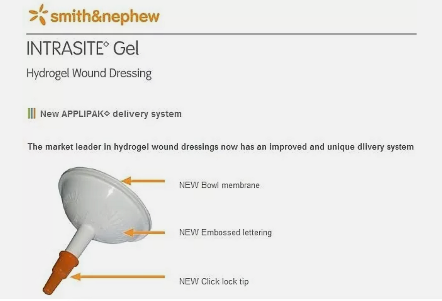 Intrasite Gel Applipak Hydrogel Wound Dressing .88oz (25g), 1 Applipak, 66027313