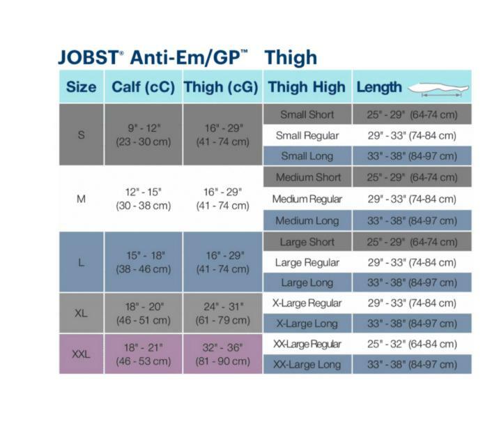 Jobst Anti-EM/GP Thigh High Stockings Size Regular Medium